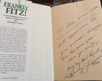 Inscribed to Alvin Oser Signed by Jimmy Fitzmorris