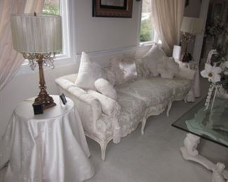 FRENCH Living Room Suite With CARVED VICTORIAN PARLOR SET CHAIRS SOFA