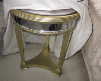 Brass & Mirrored Accent Table