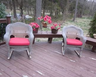 Wicker Rocking Chairs Outdoor or Indoor