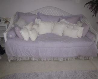 White Wicker Day Bed and Furniture Separates