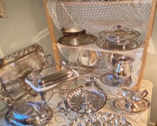 silver serving pieces