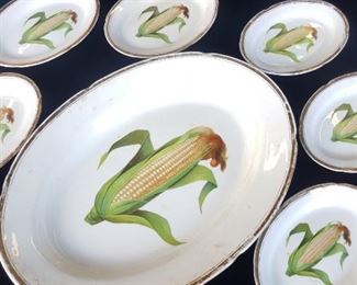 OLD TRANSFER PLATES WITH CORN MOTIF