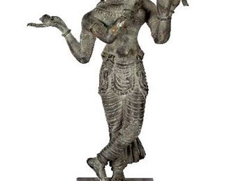 Indian Bronze Krishna Sculpture