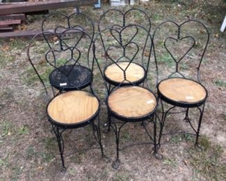 Vintage Ice Cream Parlor Chairs