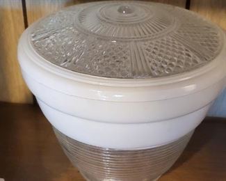 Vintage glass light cover.