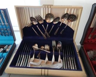 Three sets of flatware.