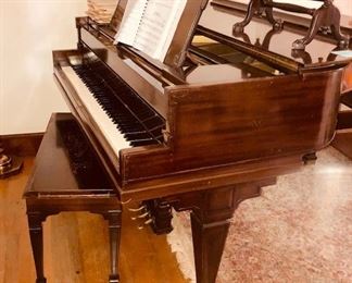 Ivers and Pond Baby Grand with Bench