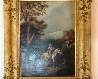 Oil Painting Man on Horseback