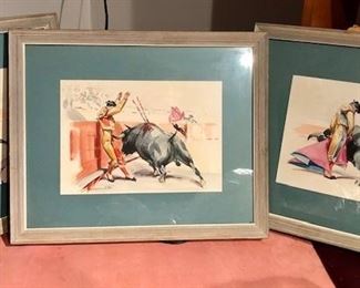 Original Bullfighter Watercolors