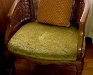 Upholstered Caneback Chair