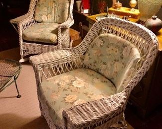 Pair Wicker Chairs
