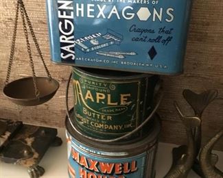 vintage advertising tins