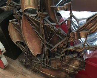 Pair (there are 2) of mid century ship wall plaques