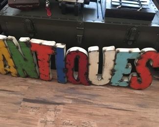 Cool metal sign, about 3' across
