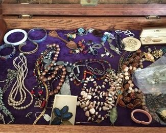 Packed cases of smalls and jewelry