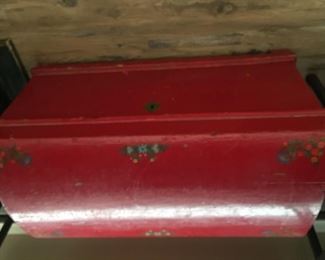vintage painted chest