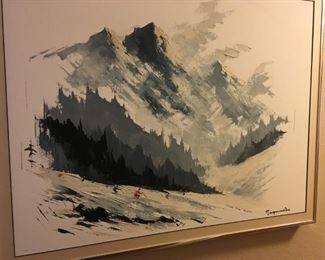 Wish I could figure out the artist...very cool mid century original