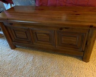 Solid wood hope chest