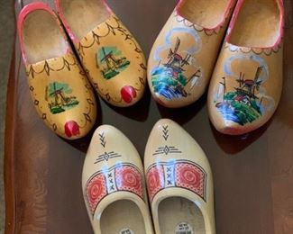 Authentic, handpainted Dutch wooden clogs.