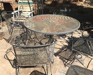 Patio table and four chairs