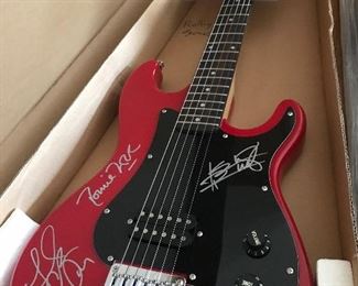 Guitar Autographed by Rolling Stones! Includes signatures attributed to Mick Jagger, Keith Richards, Ronnie Wood, and Charlie Watts. S101 Guitar. COA.                              NOTE: This item is subject to prior sale at client's request. Contact for more info.