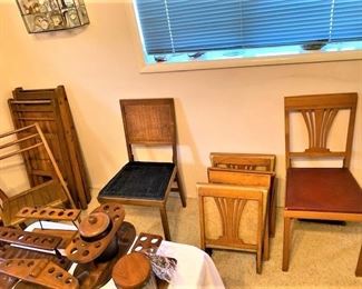 Collection of Vintage Folding Chair Sets