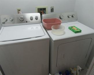 Washer is not draining -usually a clogged hose or pump but not sure. Dryer is gas and works great.