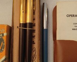 Parker pens, also Waterman with 14K nib