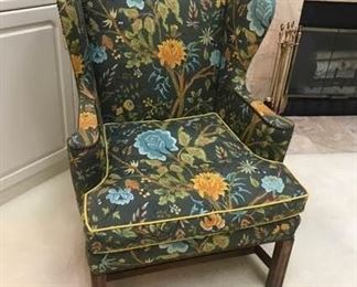 Baker Wingback Fabric Chair