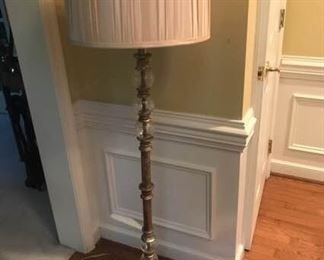 Mirror and Glass Tall Lamp