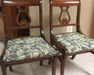 Pair of Lyre Back Chairs