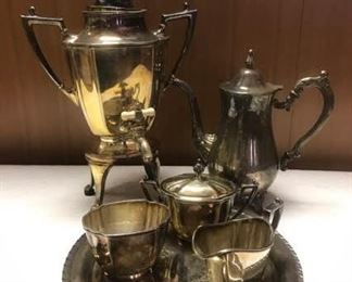 Six Piece Silverplate Coffee Set Incl Wallace