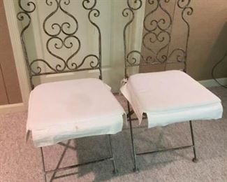 Two Metal Folding Chairs