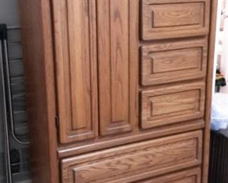 Mid Century Modern armoire. Matching dresser and two nightstands as well.