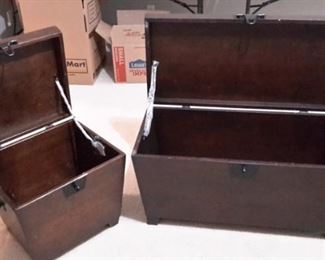 Sturdy wooden matching trunks.