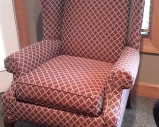 Two Regency Manor wingback chairs in excellent condition.