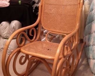 Rattan rocking chair...seat needs repair.