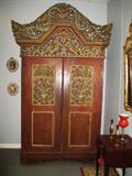 Wood Hand Painted Wardrobe Armoire Closet