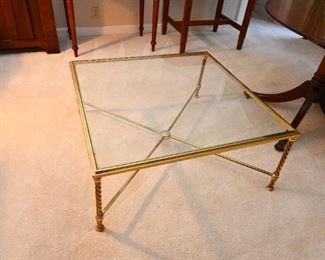 Brass and Glass Coffee Table