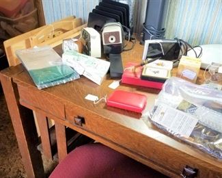 1930s Desk Many Office Supplies