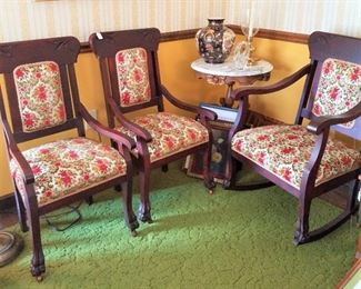 Upholstered Armchairs and Rocker