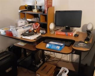Computer desk and equipment