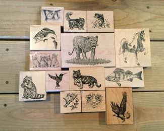 Wood printing blocks