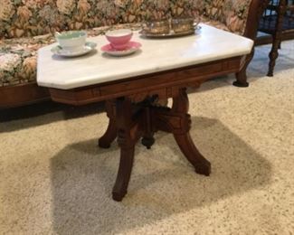 Eastlake table with marble top