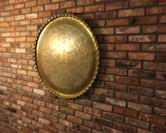 36-inch diameter decorative brass plate