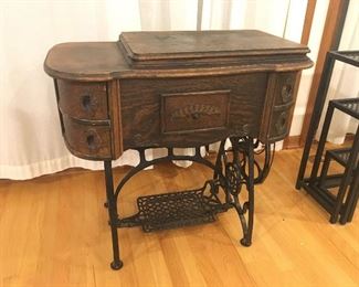 Antique sewing machine, Marshall Fields