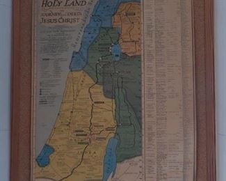 Vintage map of the Holy Land.