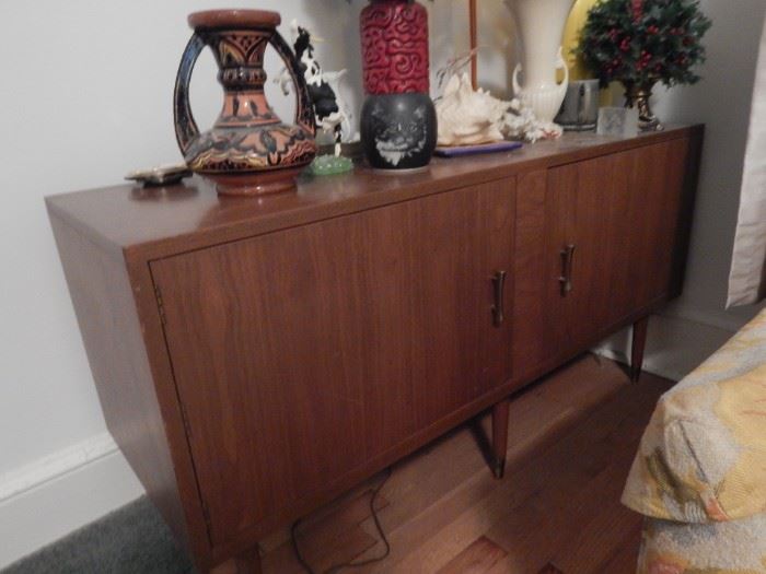 Mid Century cabinet...nice size Inside is designed for LP storage.