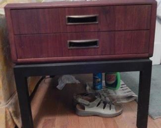 Nice clean design...Asian style side table with drawers.